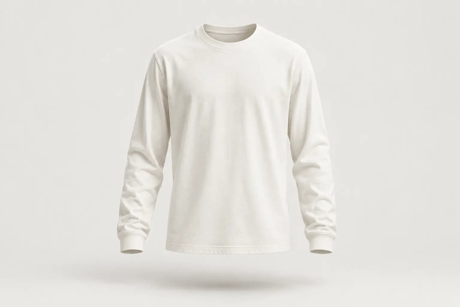 Off-white long sleeve crew neck shirt